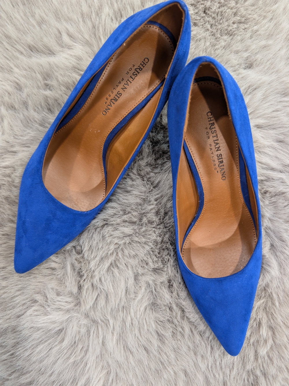 Christian Siriano Royal Blue Pointed-Toe Flats